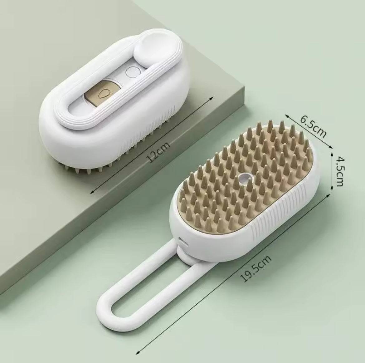 3-in-1 Pet Steam Brush | فرشاة بخار كهربائية 3 في 1 للقطط والكلاب | Brosse Vapeur 3-en-1 pour Animaux