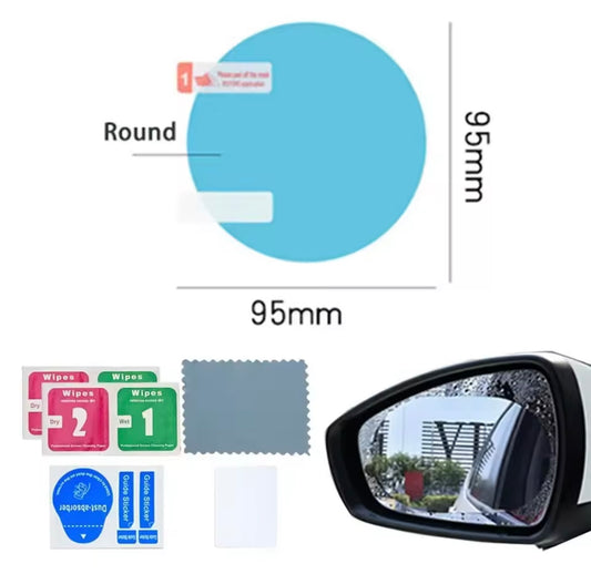 ملصق حماية مرآة السيارة ضد المطر والضباب | Film de protection anti-pluie et anti-buée pour rétroviseur | Car Rearview Mirror Anti-Rain & Anti- Fog Film